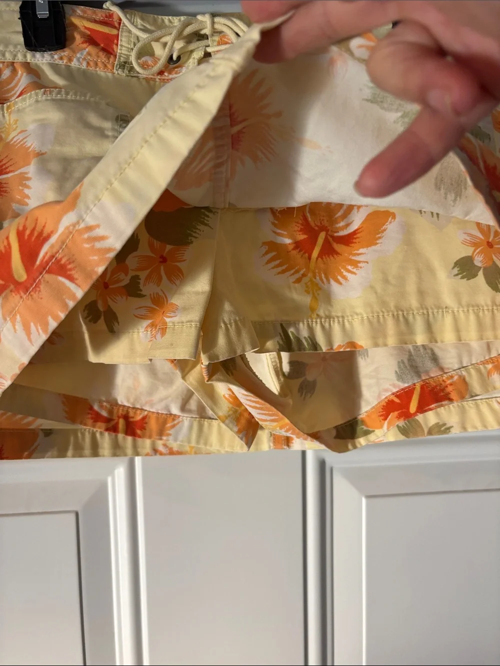 Old Navy Floral Print Mini Skirt in Yellow and Orange